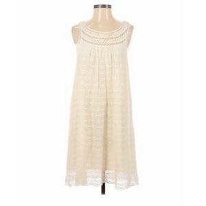 Max Studio NWT cream lace swing dress lined size small